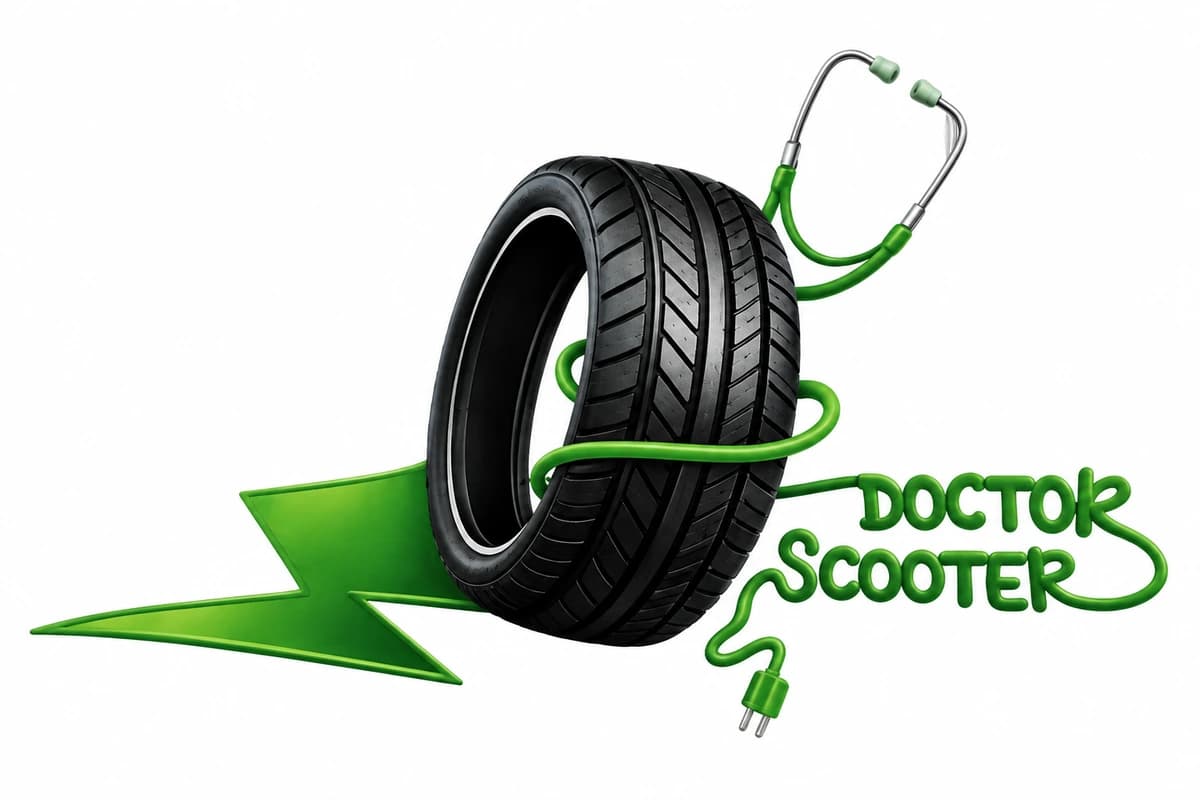 Doctor Scooter: una llanta con estetoscopio y un rayo verde