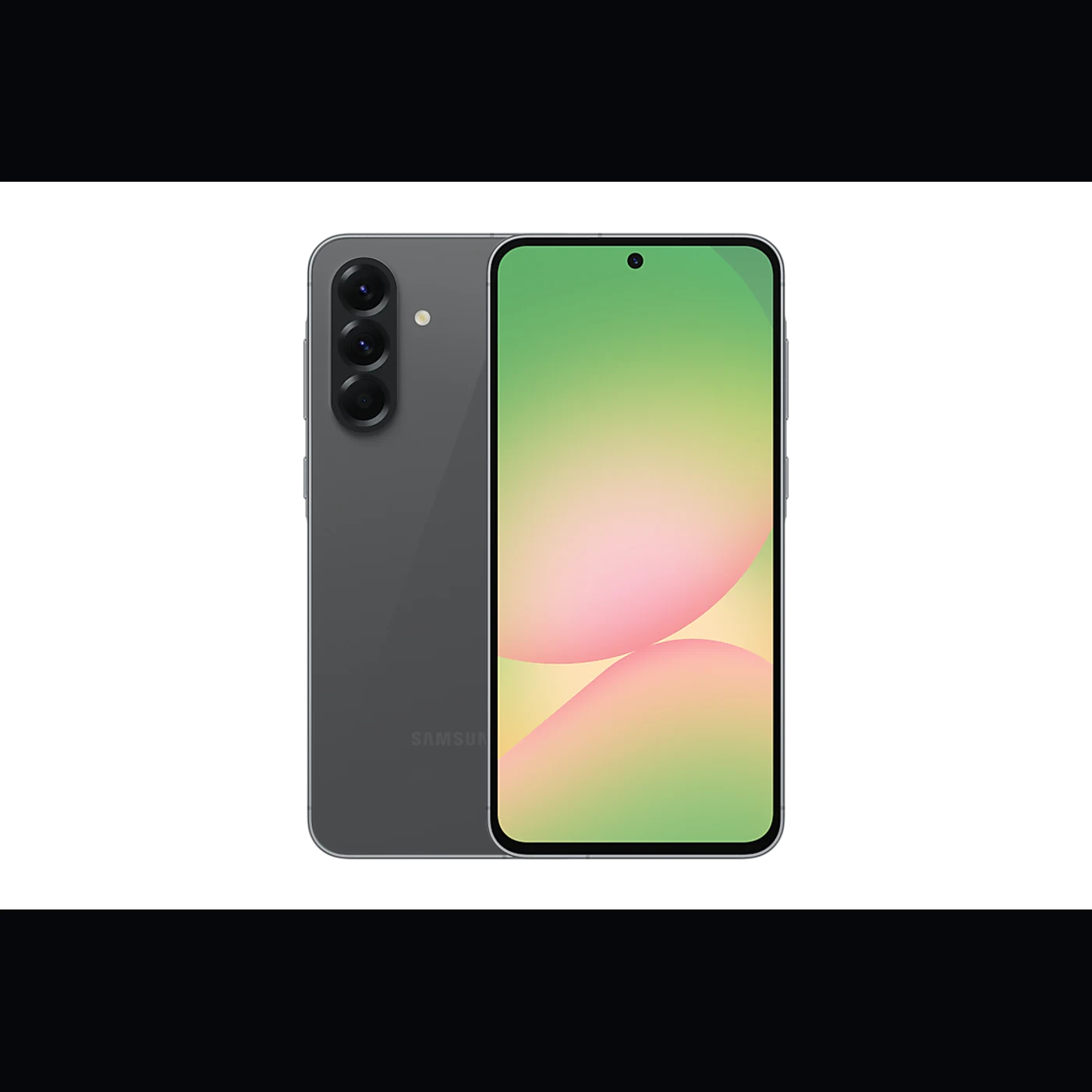Vista frontal oficial de referencia del Samsung Galaxy A56; no es inventario de Tecno Express