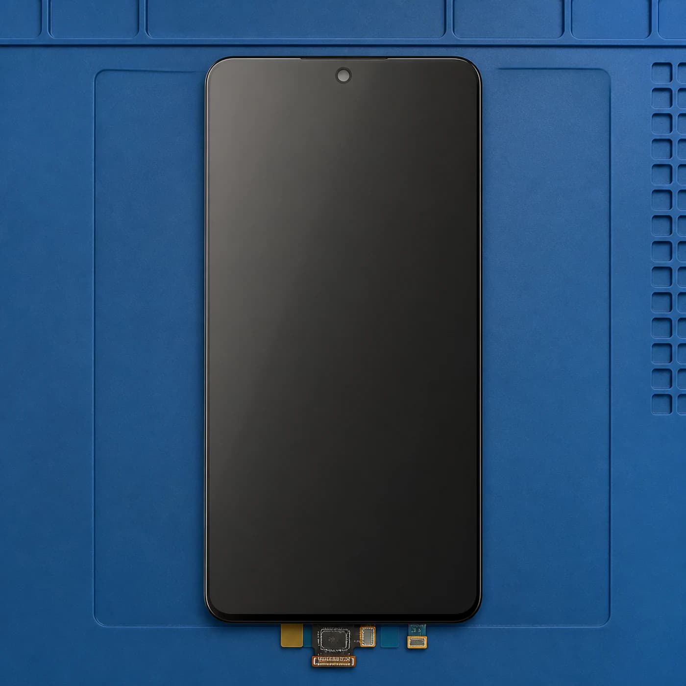 Visual de referencia de una pantalla OLED Galaxy nueva y sin daños; no es inventario de Tecno Express